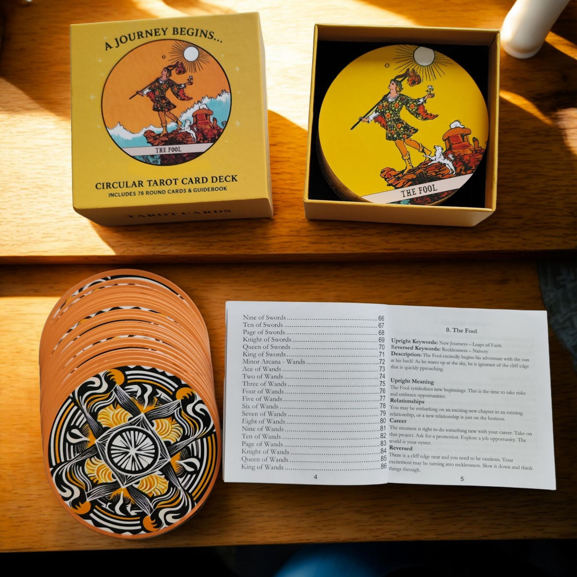 Tarot Cards Deck With Guidebook - Circular Tarot Cards Deck Include 78