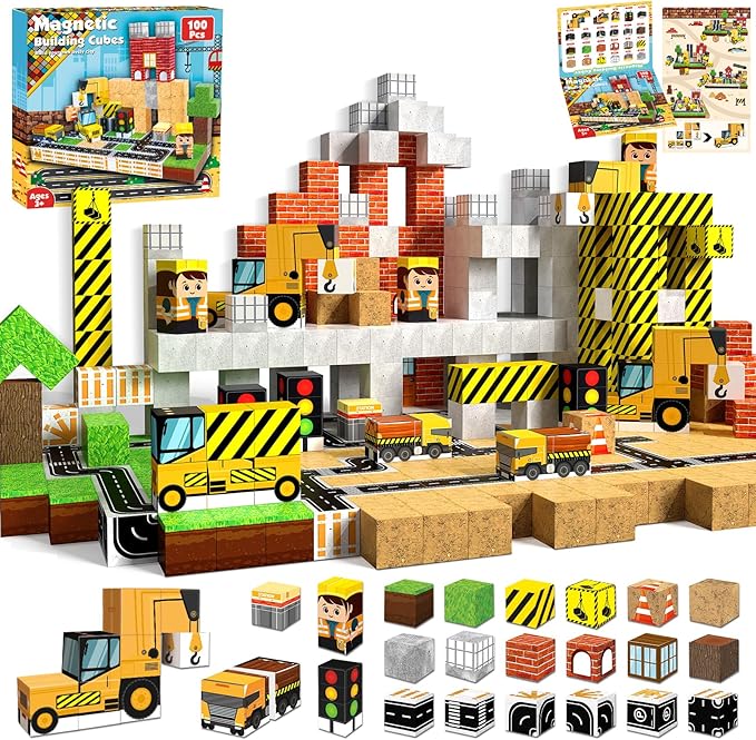 100PCS Magnetic Blocks, Magnet - đánh giá và giá Magnetic Building Tiles Set 100Pcs