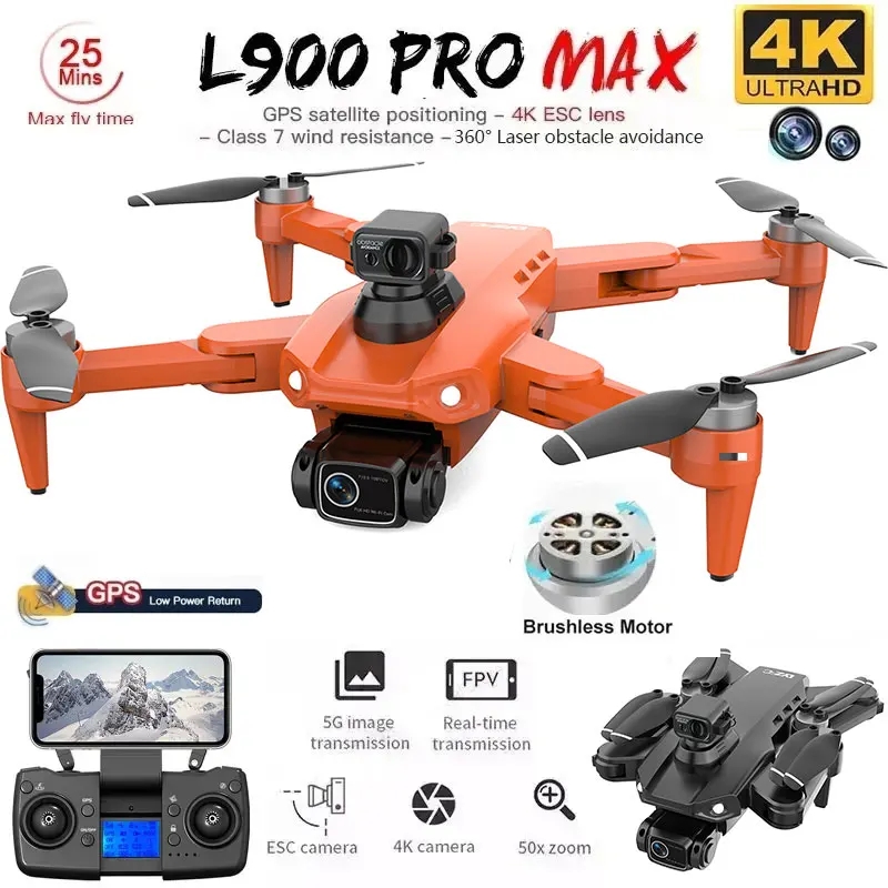 L900 Pro MAX GPS Drone 4K Prof - đánh giá và giá Fpv Brushless Rc Drone 4K