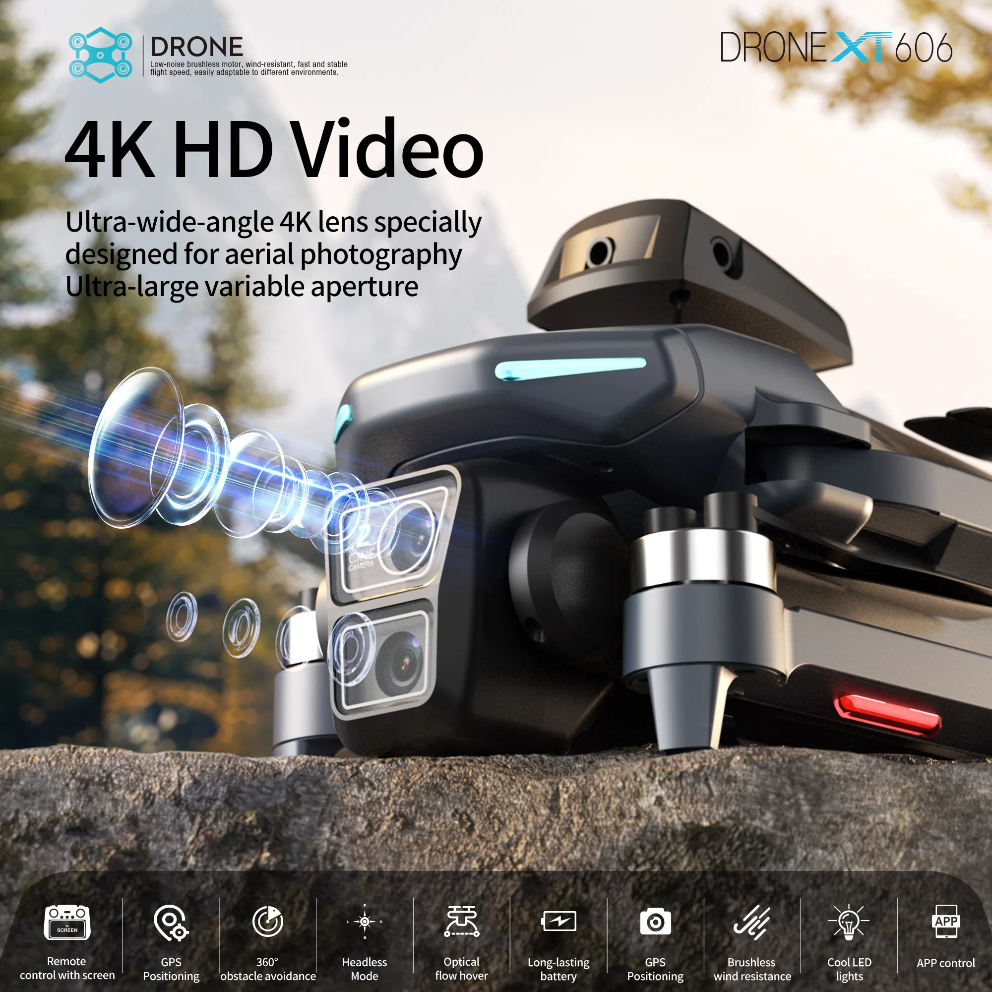 Original XT606 Drone Professio - đánh giá và giá Fpv Brushless Rc Drone 4K
