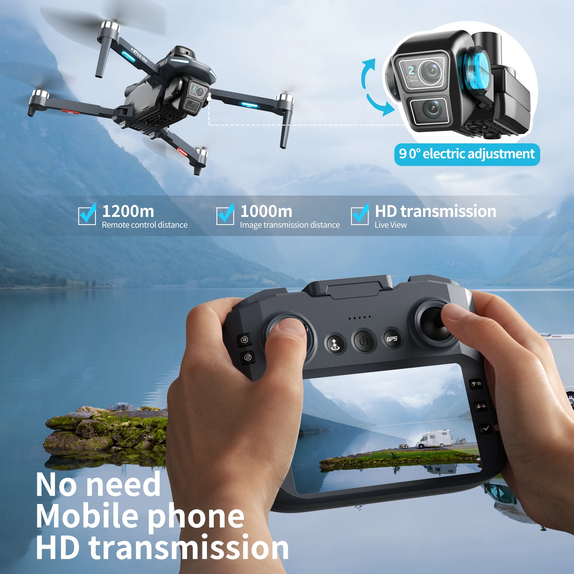 Original XT606 Drone Professio - đánh giá và giá Fpv Brushless Rc Drone 4K