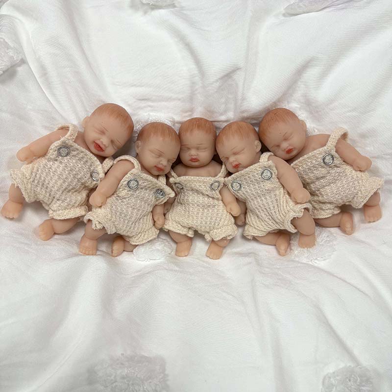 5pcs/set 4inches Handmade High - đánh giá và giá Reborn Baby Doll Silicone Realistic
