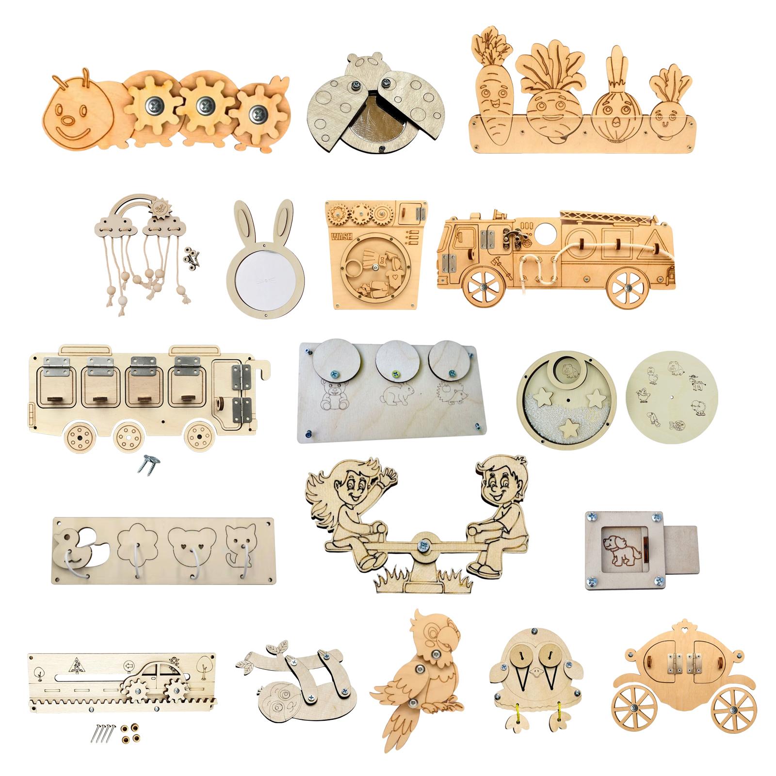 Wooden Busy Board Parts Montes - đánh giá và giá Montessori Wooden Busy Board Toddler