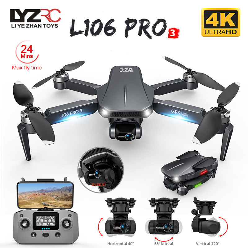 L106 Pro 3 Drone 5G WIFI FPV F - đánh giá và giá Fpv Brushless Rc Drone 4K