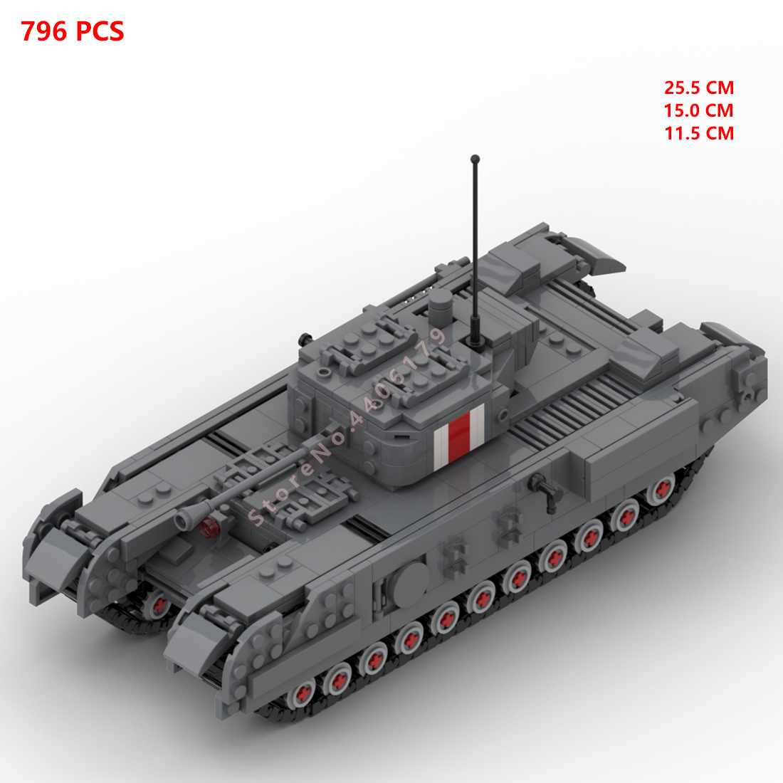 Nóng Quân Sự Thời Thế Chiến Th - đánh giá và giá Lego Compatible Military Tank